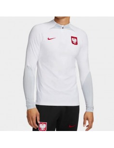 Nike Παιδική Χειμερινή Μπλούζα Μακρυμάνικη Λευκή Poland Drill Top Jr DM9584-100