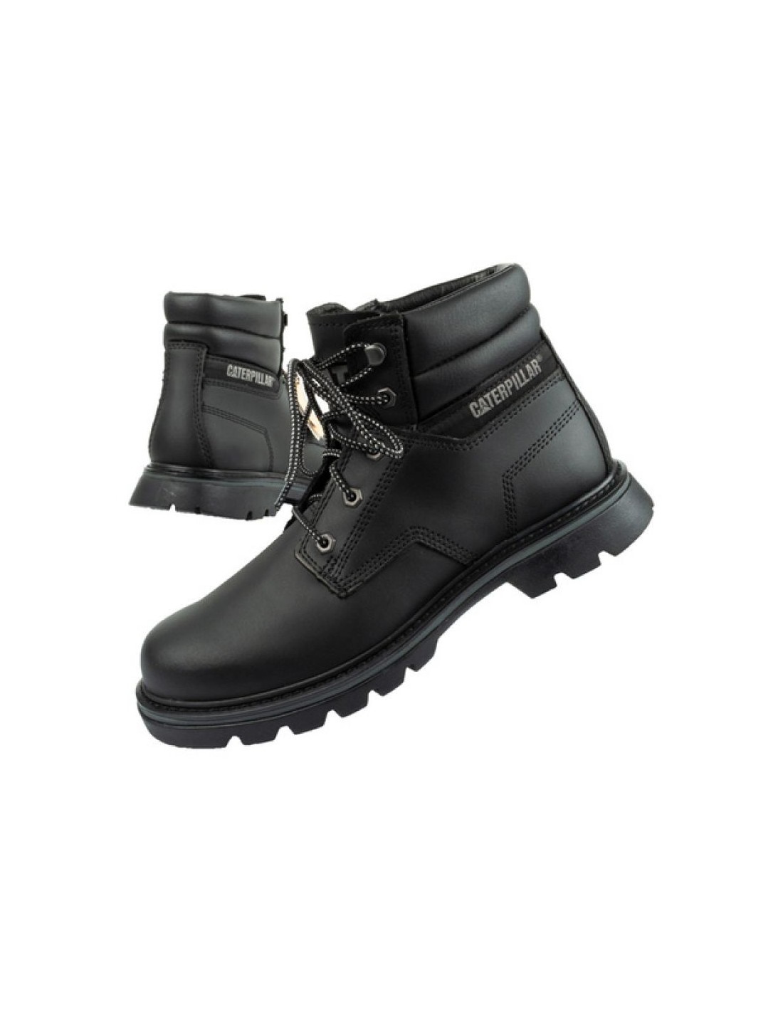 CAT Quadrate Δερμάτινα Καφέ Ανδρικά Μποτάκια P723803