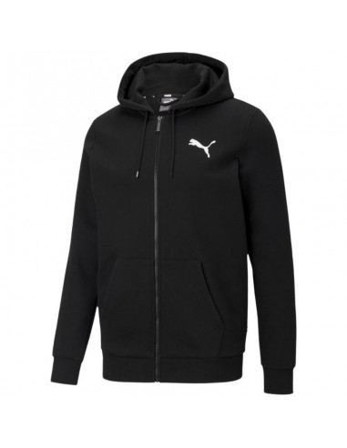 Puma Essentials Ανδρική Φούτερ Ζακέτα με Κουκούλα και Τσέπες Μαύρη 586702-51