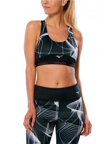 Mizuno Alpha Graphic Γυναικείο Αθλητικό Μπουστάκι Μαύρο J2GA270009