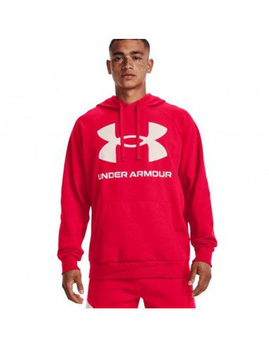 Under Armour Rival Ανδρικό Φούτερ με Κουκούλα και Τσέπες Κόκκινο 1357093-600
