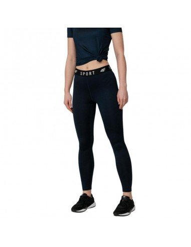 4F Γυναικείο Μακρύ Κολάν Ψηλόμεσο Navy Μπλε H4Z22-SPDF351-31S