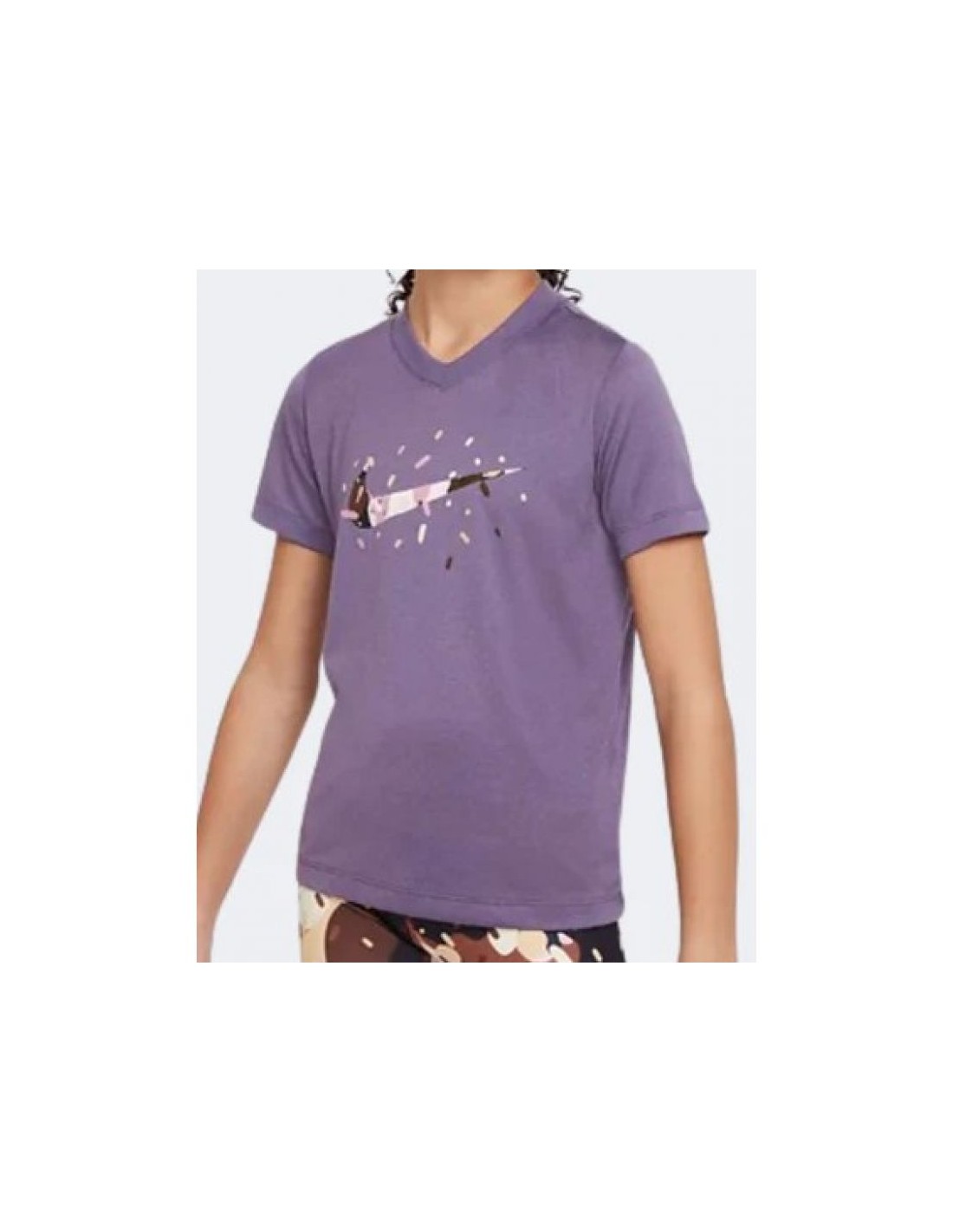 Nike Dri-Fit Παιδικό T-shirt Λιλά DV0559-553