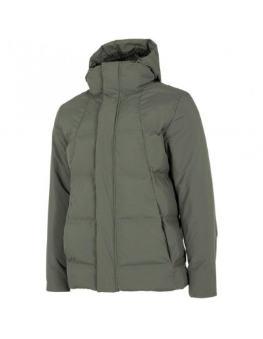 4F Ανδρικό Χειμωνιάτικο Μπουφάν Puffer Χακί H4Z22-KUMP007-44S