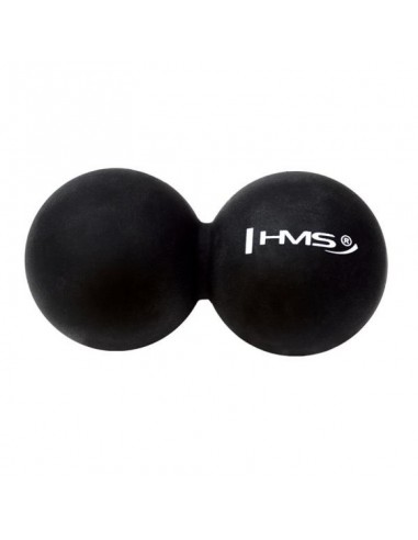 HMS Lacrosse BLC02 Μπάλα Μασάζ Διπλή Μαύρη 12.5cm