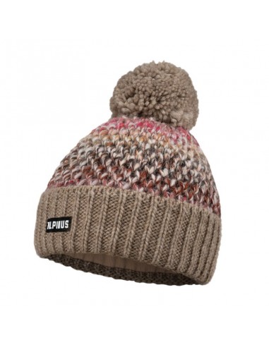 Alpinus Autiola Pom Pom Beanie Γυναικείος Fleece Σκούφος Πλεκτός σε Μπεζ χρώμα ST18332