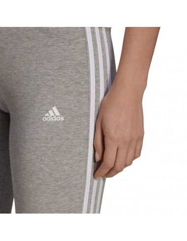 Adidas 3 Stripes Γυναικείο Μακρύ Κολάν Γκρι GV6017