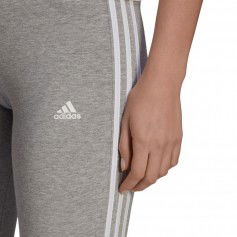 Adidas 3 Stripes Γυναικείο Μακρύ Κολάν Γκρι GV6017