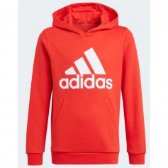 Adidas Παιδικό Φούτερ με Κουκούλα και Τσέπες Κόκκινο Essentials GN4037