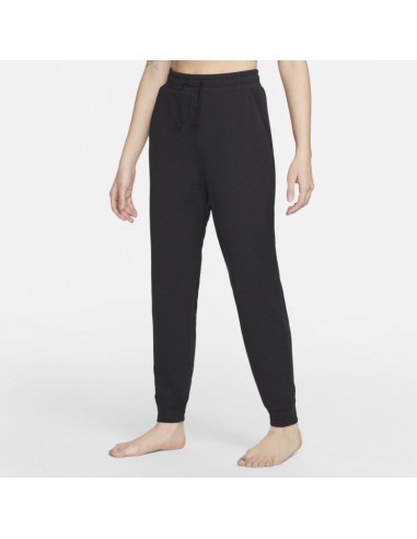 Nike Dri-Fit Yoga Ψηλόμεσο Παντελόνι Γυναικείας Φόρμας με Λάστιχο Μαύρο Fleece DM7037-010