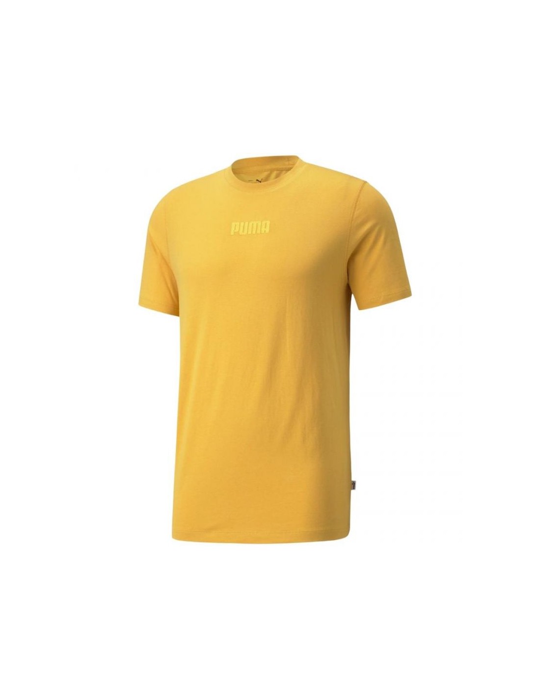 Puma Ανδρικό T-shirt Κίτρινο με Λογότυπο 589345-37