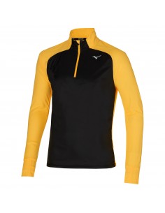 Mizuno Hybrid J2GC152509 Ανδρικό Αθλητικό T-shirt Κοντομάνικο με Φερμουάρ Μαύρο J2GC152509