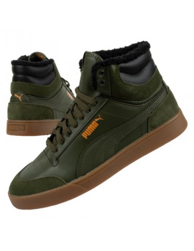 Puma Shuffle Mid Fur Μποτάκια Χακί 387609-02