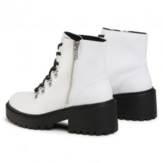 Skechers Weekend Best Δερμάτινα Γυναικεία Αρβυλάκια με Τακούνι Λευκά 49058-WHT