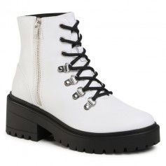 Skechers Weekend Best Δερμάτινα Γυναικεία Αρβυλάκια με Τακούνι Λευκά 49058-WHT