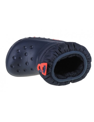 Crocs Παιδικές Γαλότσες με Εσωτερική Επένδυση Puff Μπλε 207683-410