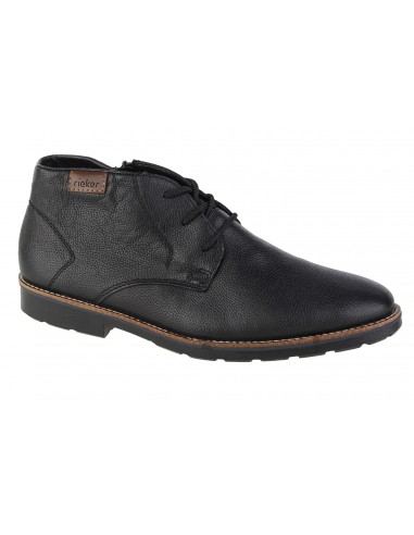 Rieker Δερμάτινα Μαύρα Ανδρικά Μποτάκια 15311-00