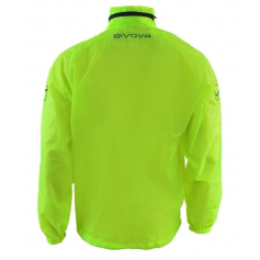 Givova Rain Basico RJ001 Ανδρικό Μπουφάν Αδιάβροχο και Αντιανεμικό Yellow Fluo