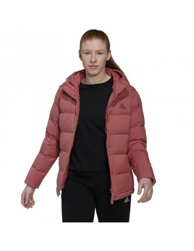 Adidas Helionic Κοντό Γυναικείο Puffer Μπουφάν για Χειμώνα Κόκκινο HG8745