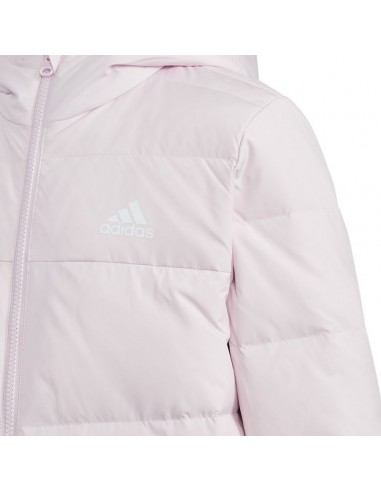 Adidas Παιδικό Αθλητικό Μπουφάν Κοντό με Κουκούλα Ροζ Frosty HM5237