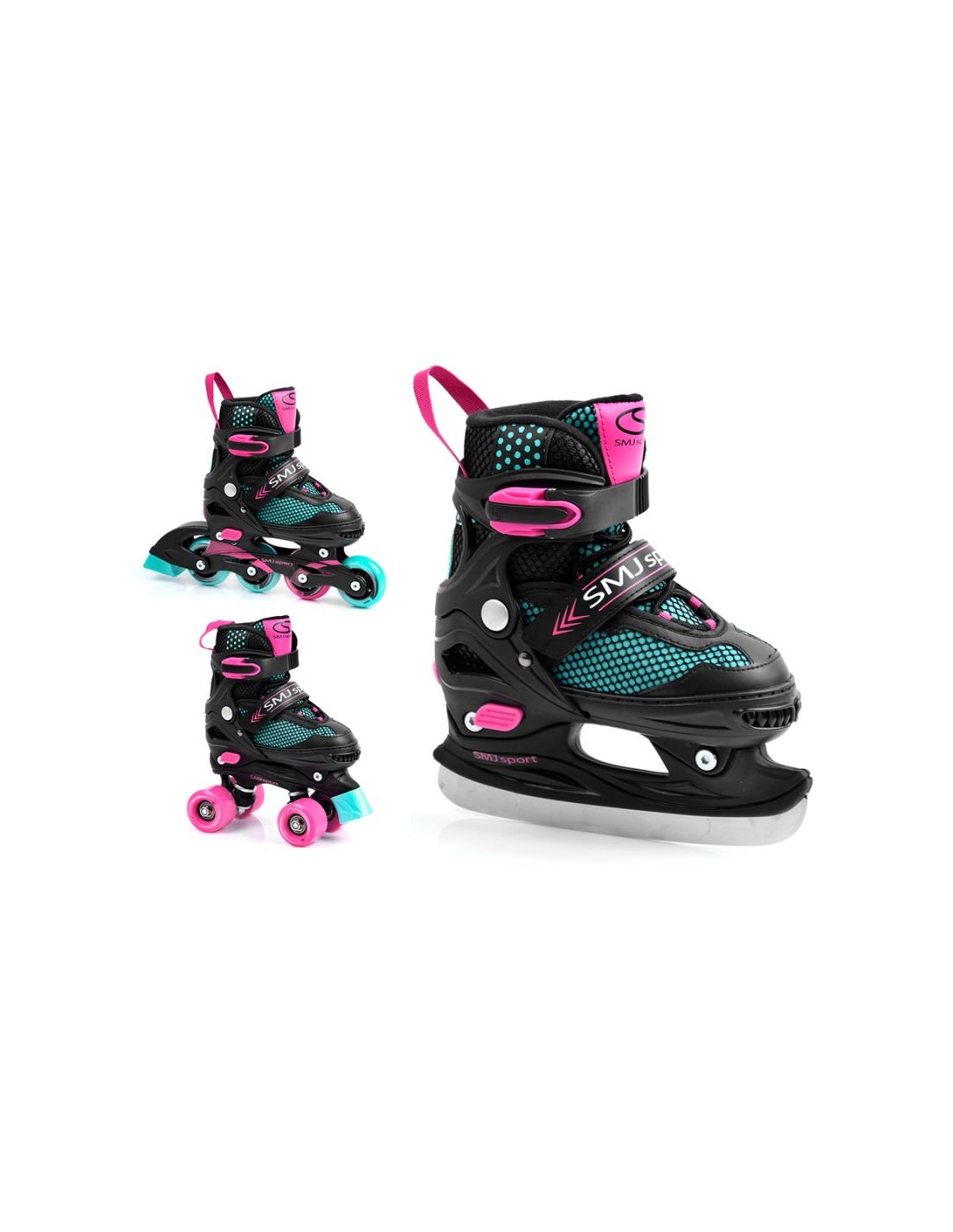 SMJ Sport BS-616TP Inline / Quad Rollers Μαύρα Ενηλίκων/Παιδικά - SMJ Sport - 