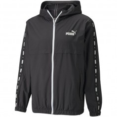 Puma Ess+Tape Αθλητικό Ανδρικό Μπουφάν Αδιάβροχο και Αντιανεμικό Μαύρο 847477-01