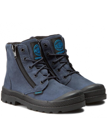 Palladium Pampa Δερμάτινα Παιδικά Μποτάκια με Φερμουάρ Μπεζ 52744-206