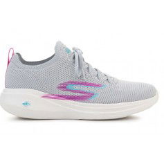 Skechers Go Run Fast 128186-LGPR Γυναικεία Αθλητικά Παπούτσια Running Γκρι