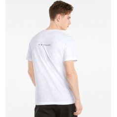 Puma Ανδρικό T-shirt Λευκό με Στάμπα 531183-02