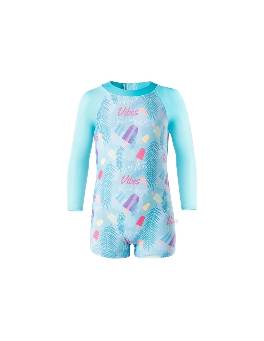 Aquawave Παιδικό Μαγιό Ολόσωμο Αντιηλιακό (UV) με Μακρύ Μανίκι 92800398792 Γαλάζιο