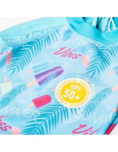 Aquawave Παιδικό Μαγιό Ολόσωμο Αντιηλιακό (UV) με Μακρύ Μανίκι 92800398792 Γαλάζιο