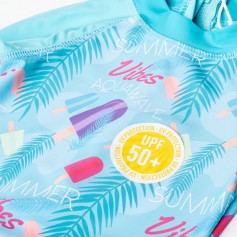 Aquawave Παιδικό Μαγιό Ολόσωμο Αντιηλιακό (UV) με Μακρύ Μανίκι 92800398792 Γαλάζιο