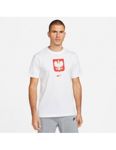 Nike Poland Crest Ανδρικό T-shirt Λευκό με Στάμπα DH7604-100