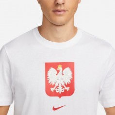 Nike Poland Crest Ανδρικό T-shirt Λευκό με Στάμπα DH7604-100