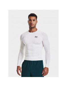 Under Armour HeatGear Armour 1361524-100 Ανδρική Ισοθερμική Μακρυμάνικη Μπλούζα Compression Λευκή