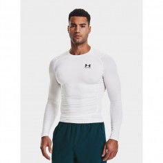 Under Armour HeatGear Armour 1361524-100 Ανδρική Ισοθερμική Μακρυμάνικη Μπλούζα Compression Λευκή