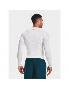 Under Armour HeatGear Armour 1361524-100 Ανδρική Ισοθερμική Μακρυμάνικη Μπλούζα Compression Λευκή 2