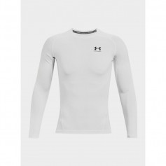 Under Armour HeatGear Armour 1361524-100 Ανδρική Ισοθερμική Μακρυμάνικη Μπλούζα Compression Λευκή