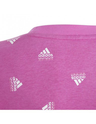 Adidas Παιδικό Φούτερ με Κουκούλα Ροζ IC5573