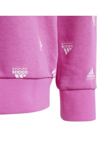 Adidas Παιδικό Φούτερ με Κουκούλα Ροζ IC5573