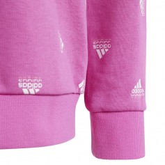 Adidas Παιδικό Φούτερ με Κουκούλα Ροζ IC5573
