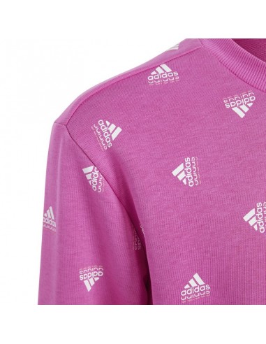 Adidas Παιδικό Φούτερ με Κουκούλα Ροζ IC5573