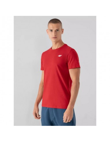 4F Ανδρικό T-shirt Κόκκινο Μονόχρωμο 4FAW22TTSHM707-62S