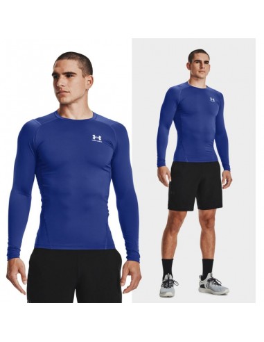 Under Armour HeatGear Armour 1361524-400 Ανδρική Ισοθερμική Μακρυμάνικη Μπλούζα Compression Μπλε