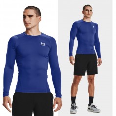 Under Armour HeatGear Armour 1361524-400 Ανδρική Ισοθερμική Μακρυμάνικη Μπλούζα Compression Μπλε