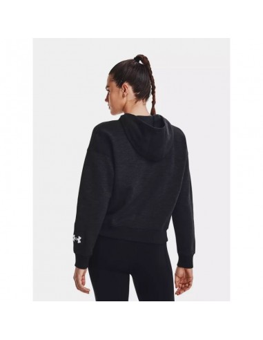 Under Armour Essential Script Γυναικείο Φούτερ με Κουκούλα Μαύρο 1374107-001