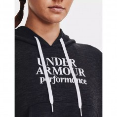Under Armour Essential Script Γυναικείο Φούτερ με Κουκούλα Μαύρο 1374107-001