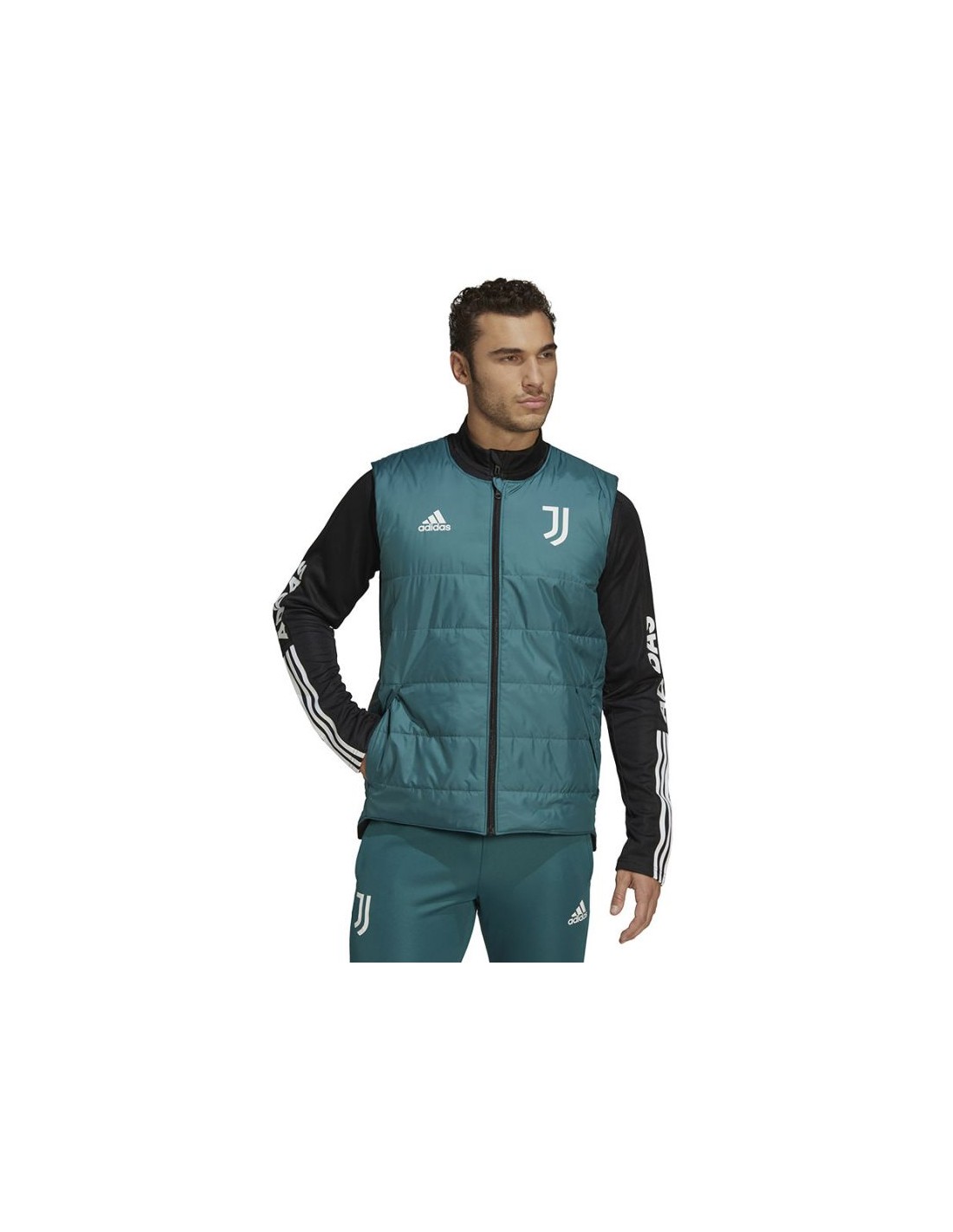 Adidas Juventus Condivo 22 Αμάνικο Ανδρικό Μπουφάν Puffer Tech Green / Black HG1135