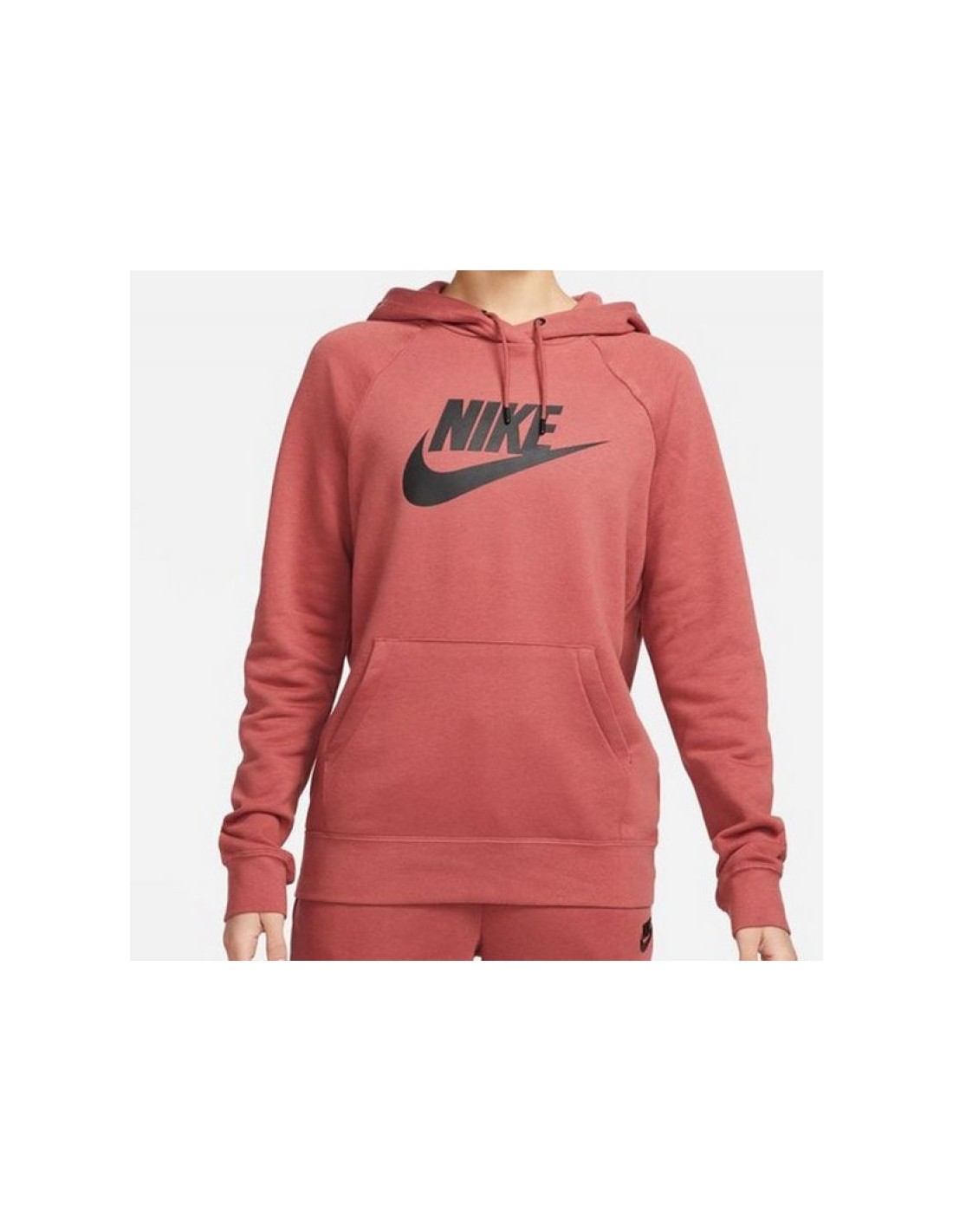 Nike Sportswear Nike Essential Γυναικείο Φούτερ με Κουκούλα Maroon DX2319-691
