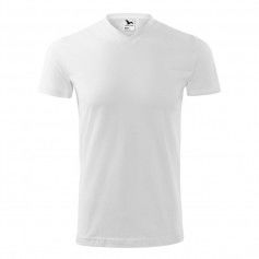 Adler Heavy Vneck Ανδρικό Διαφημιστικό T-shirt Κοντομάνικο σε Λευκό Χρώμα MLI-11100